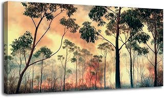 Large Canvas Wall Art Climate change Australian black summer bushfires Wooden Framed Artwork Easy to Hang Wall Decor for Living Room Bedroom Office 30 x 60 inch