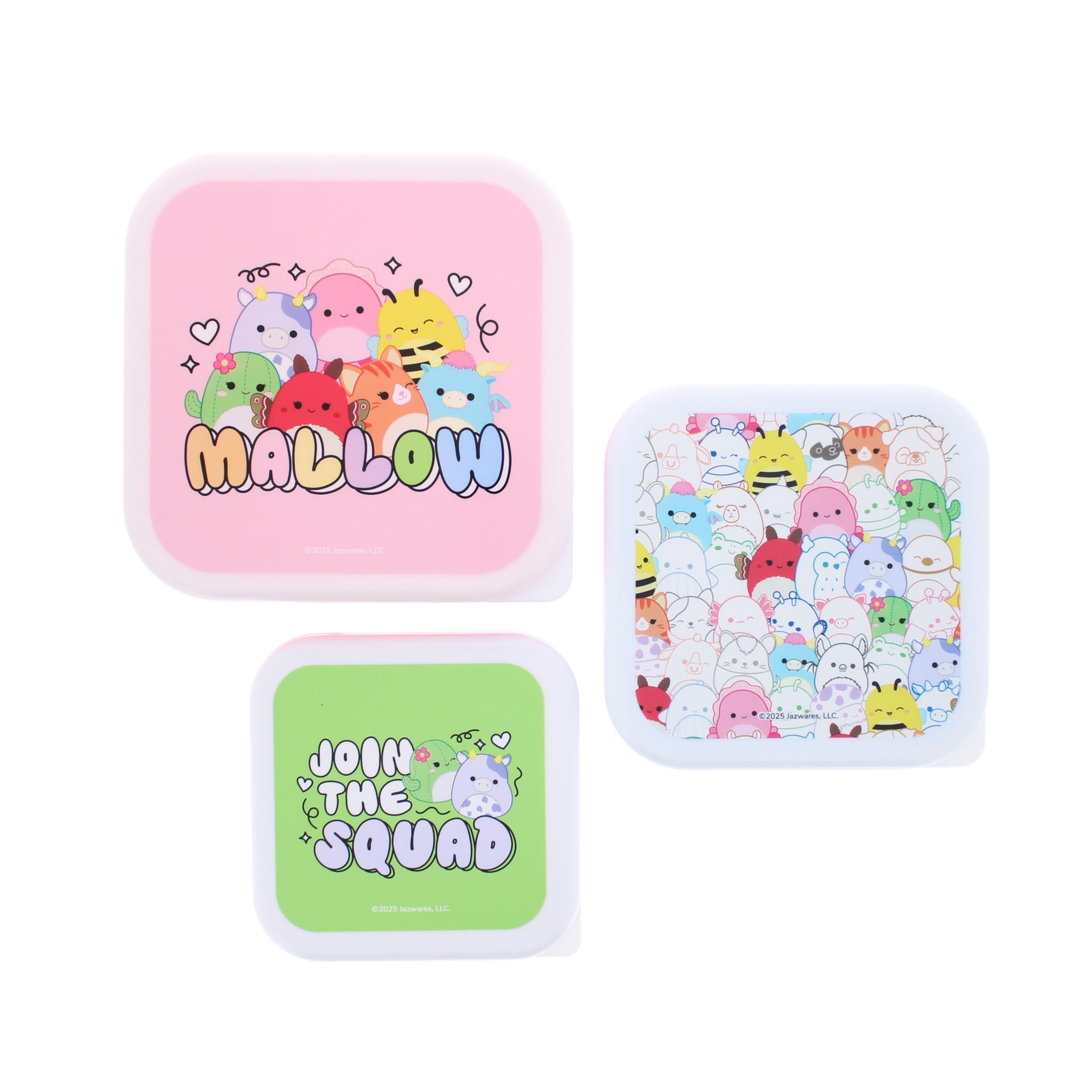 Squishmallows Mallow Squad Set of 3 Snack Boxes