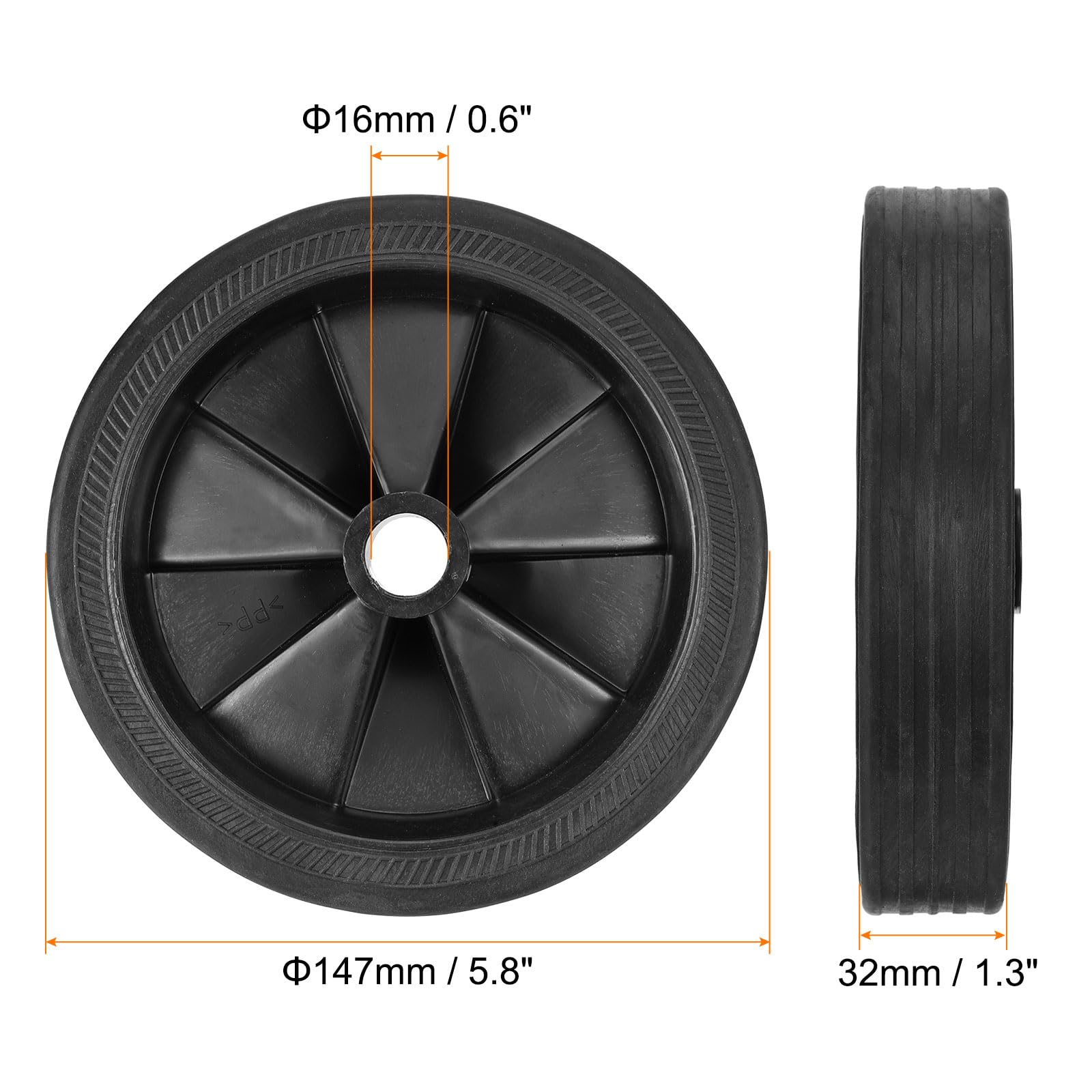 PATIKIL 5.8" Air Compressor Wheels - Image 2