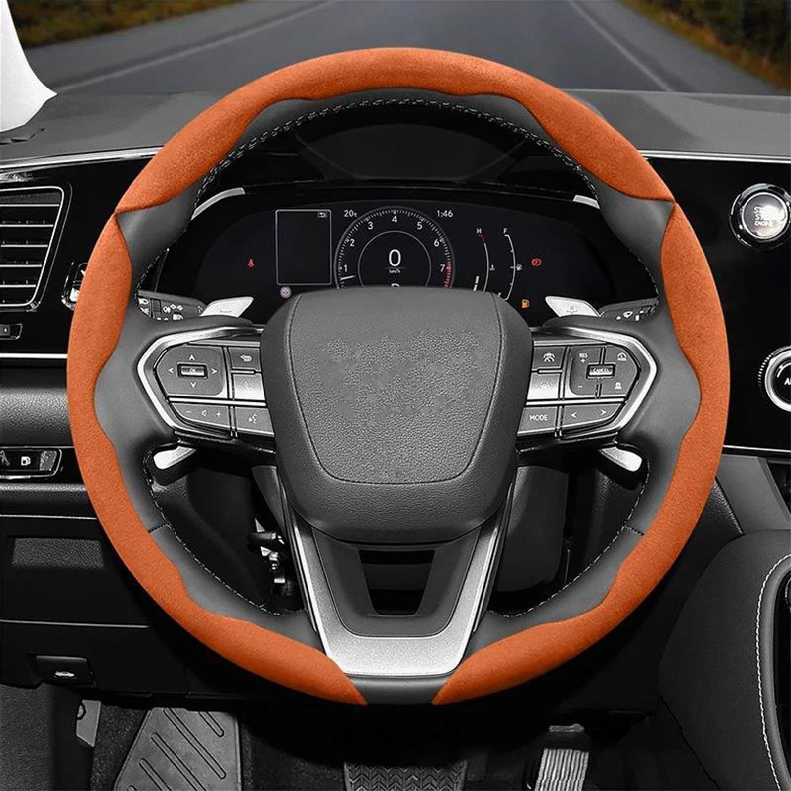 Mit Schnalle Segmentierter Wildleder-Lenkradbezug Für Lexus Ct200H Es300H