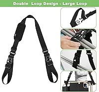 Vista 4 de Cosmos Correa ajustable para silla de playa, correa de hombro para patineta, correa de transporte para silla de playa, silla plegable, bicicleta