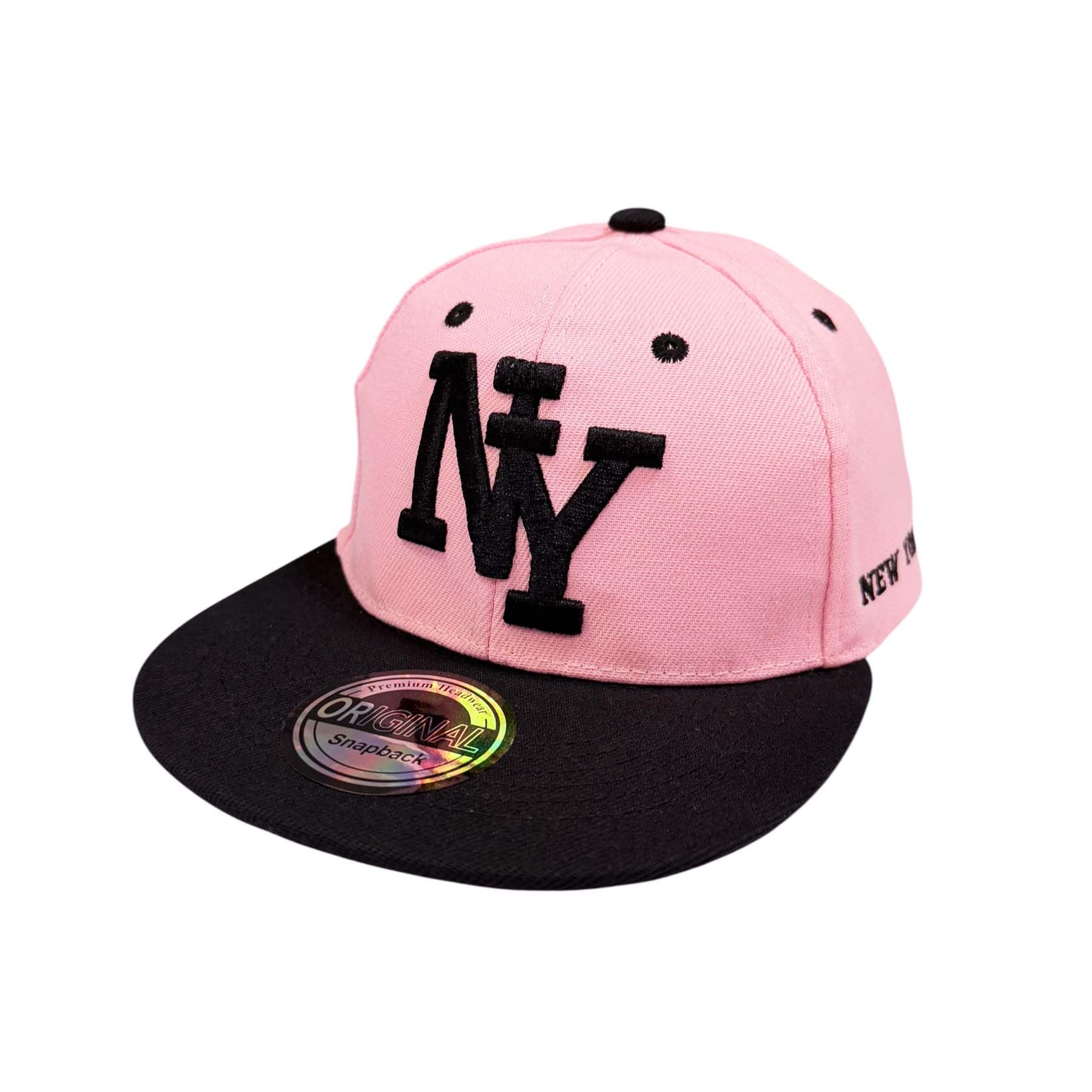 J26 Kids Kinder Snapback USA Cap Teenie Kappe Basecap Mütze Trucker Cappy Sport NY (Pink Schwarz)