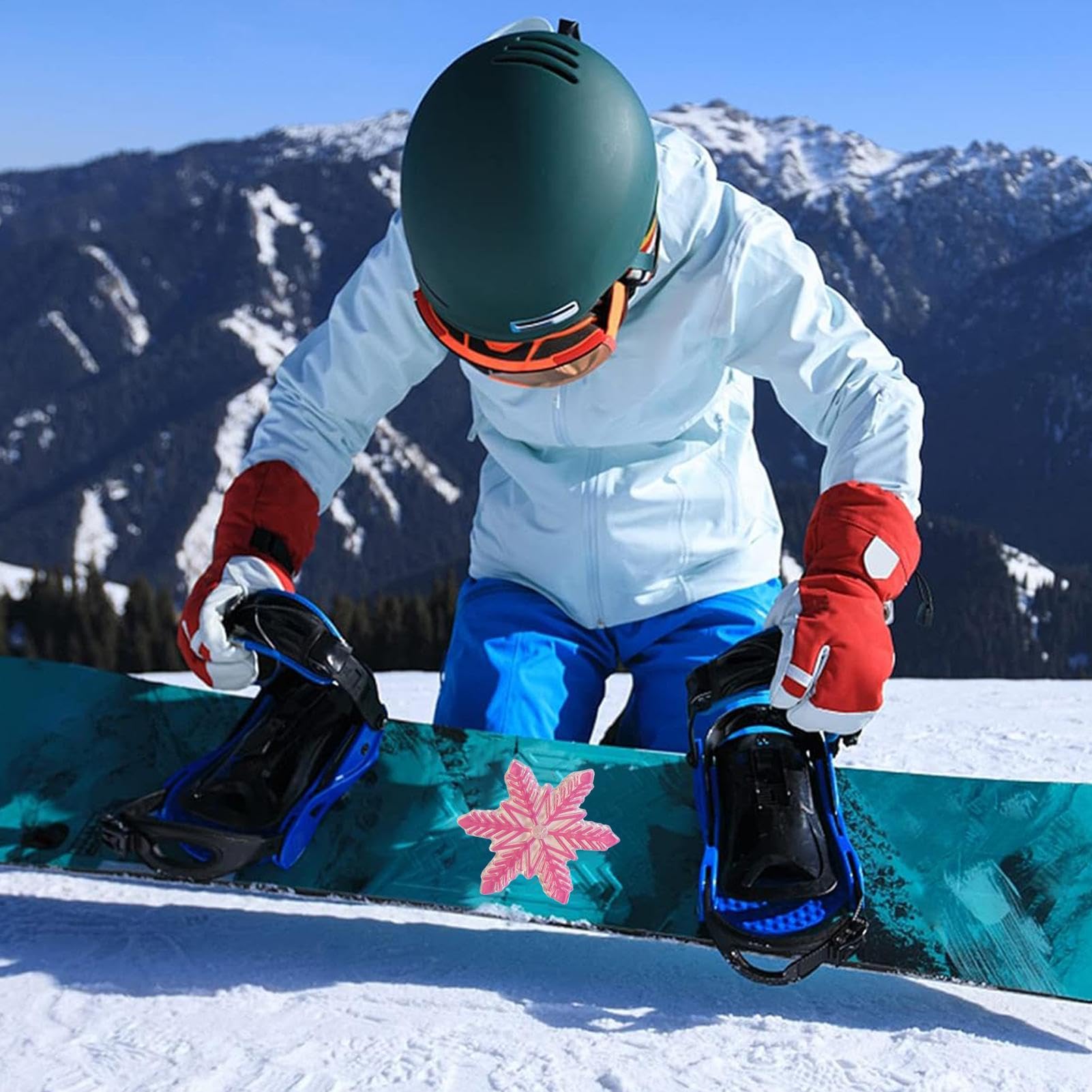 Snowboard Stomp Pads | Fiocco di neve Forma Stomp Mat - Antiscivolo Design rialzato Snowboard Stomp Pads per un controllo ottimale grip board sci invernale