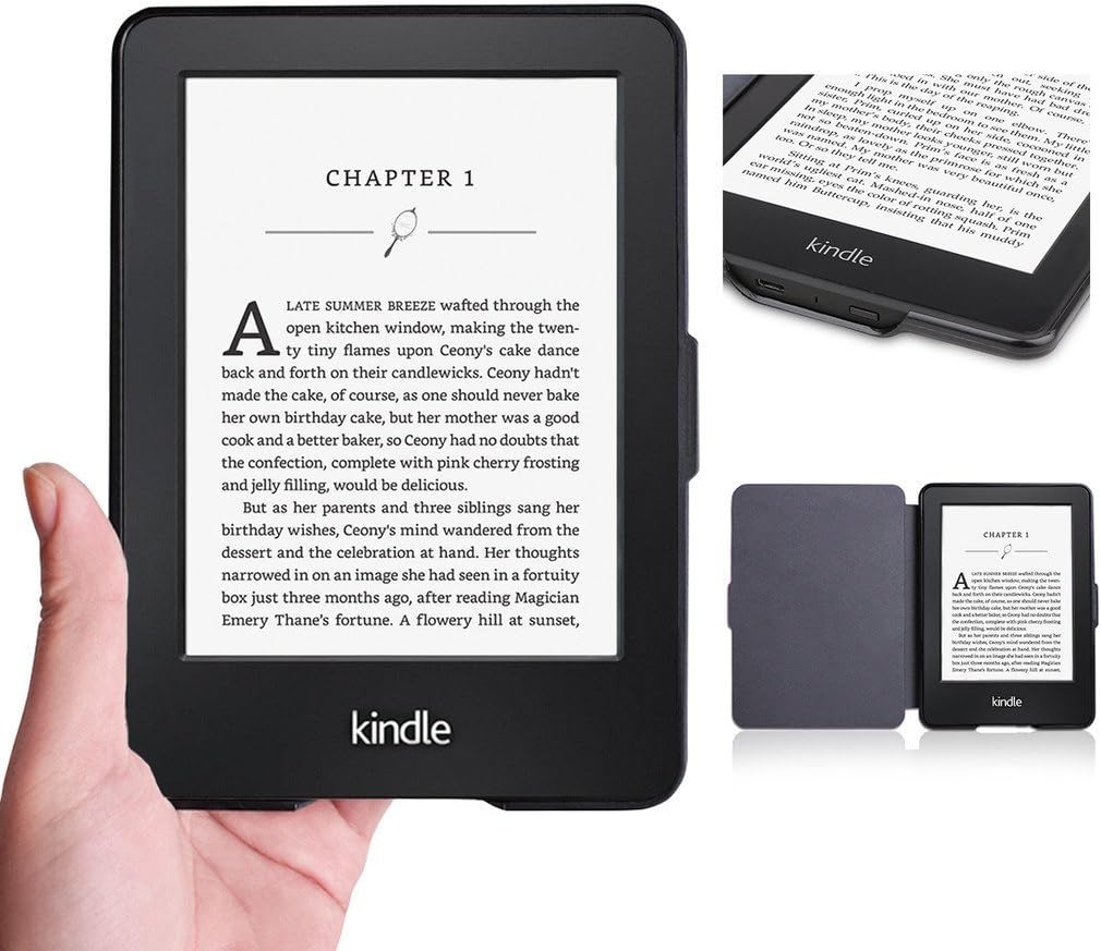 PU case Covers and Screen Protectors (10th Generation-2018) fits E-Reader 6.6”x4.6” x 0.3" Thunderstorm