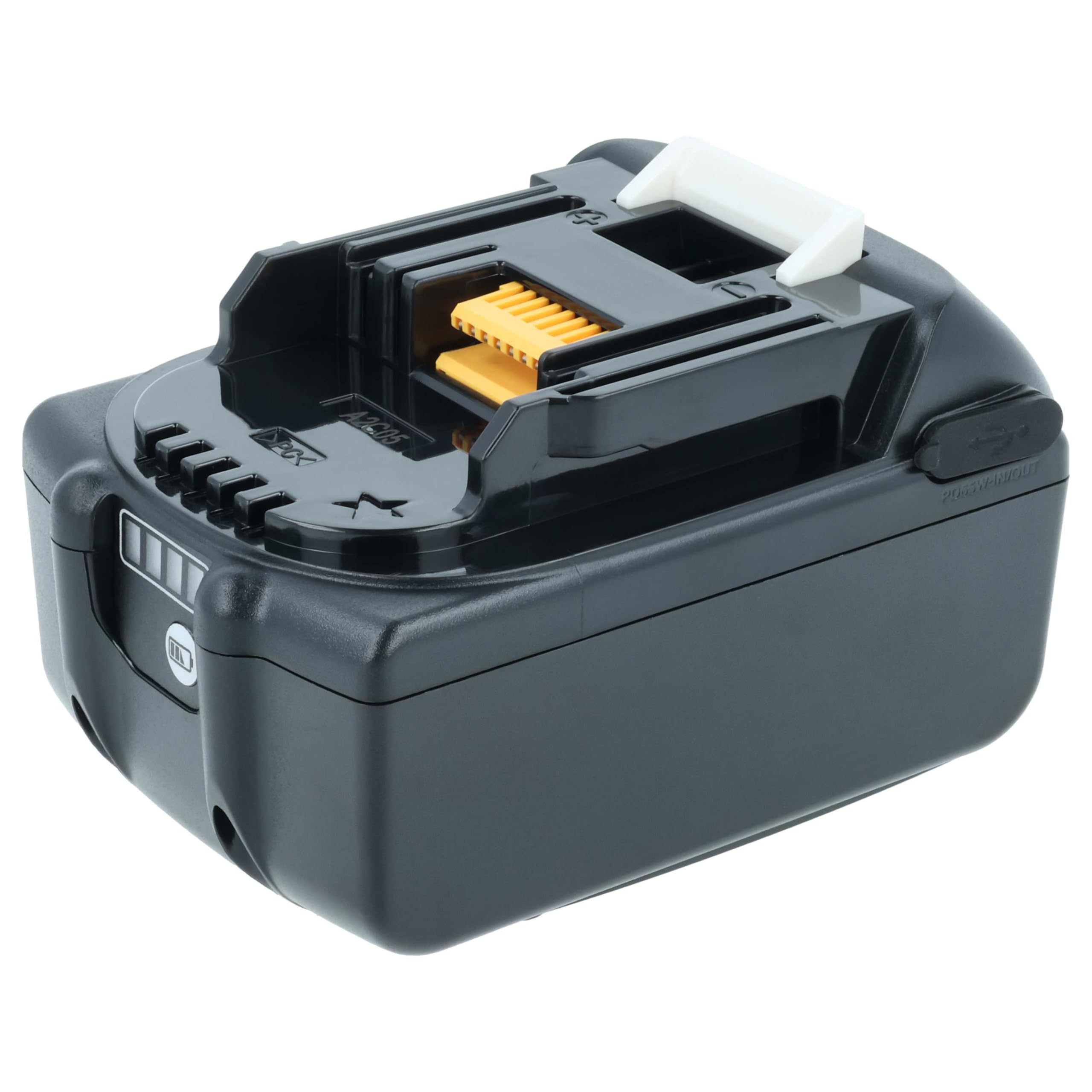 vhbw Akumulator zamienny do Makita BL1860B do narzędzi (6000 mAh, litowo-jonowy, 18 V), 1 x gniazdo USB-C