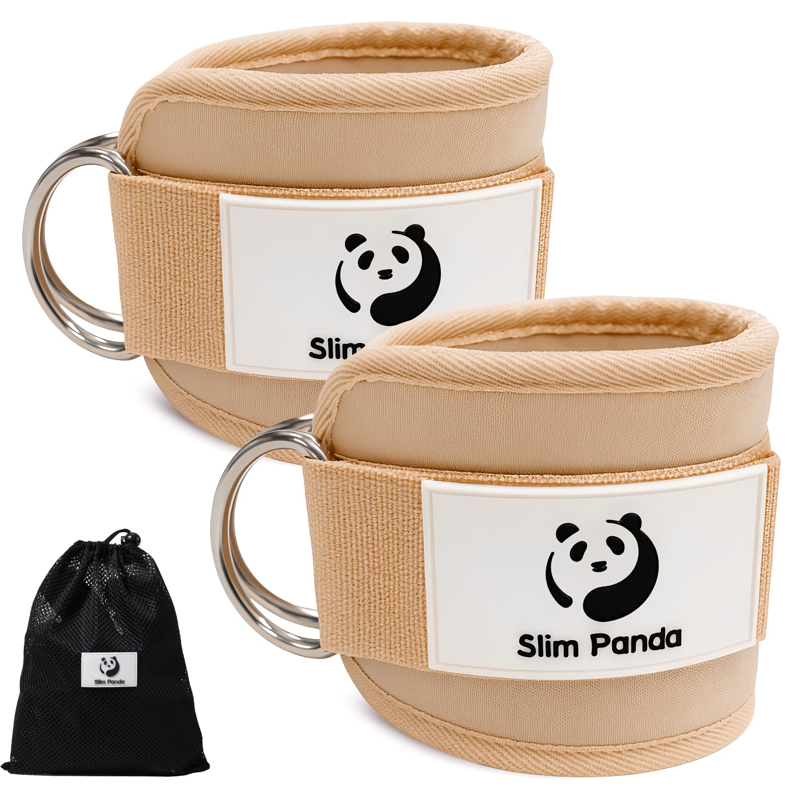 Slim Panda Ankle Strap for Cable Machine Attachments, Resistance Bands for Kickbacks, Glute Workouts, Leg Extensions, Curls, and Hip Abductors for Men and Women(Upgraded Version)