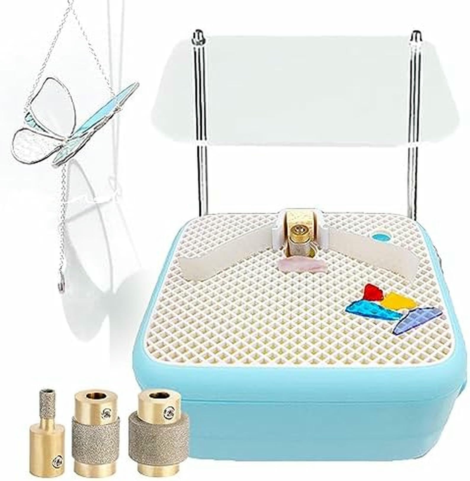 Broyeur de verre avec plusieurs bits meules et lits de doigts de protection
