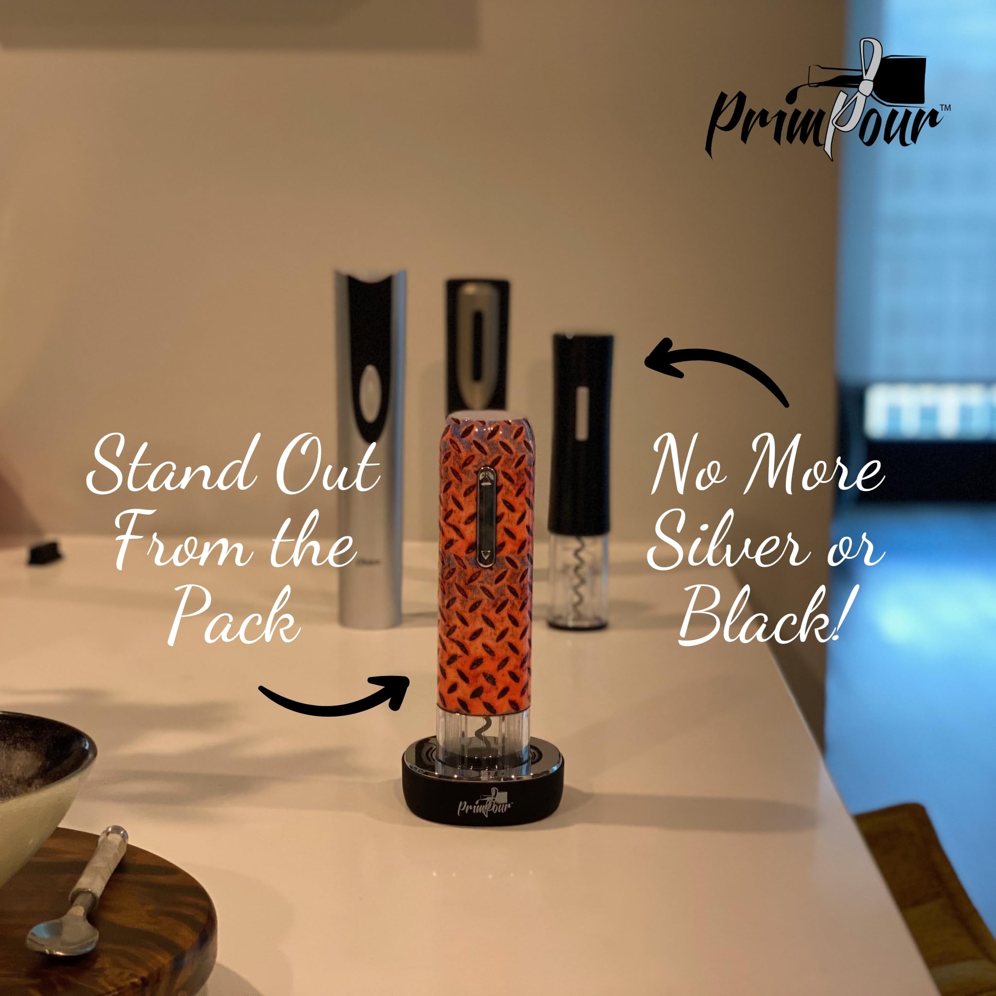 Abridor eléctrico de botellas de vino con cortador de papel de aluminio, inalámbrico y recargable, sacacorchos automático, base de carga, regalo para los amantes del vino, diseño elegante