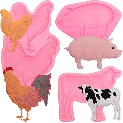 Miniatura 1 de Moldes de silicona para dulces de animales, moldes de chocolate de pato y perro, moldes de cocina para hornear para decoración de pasteles,