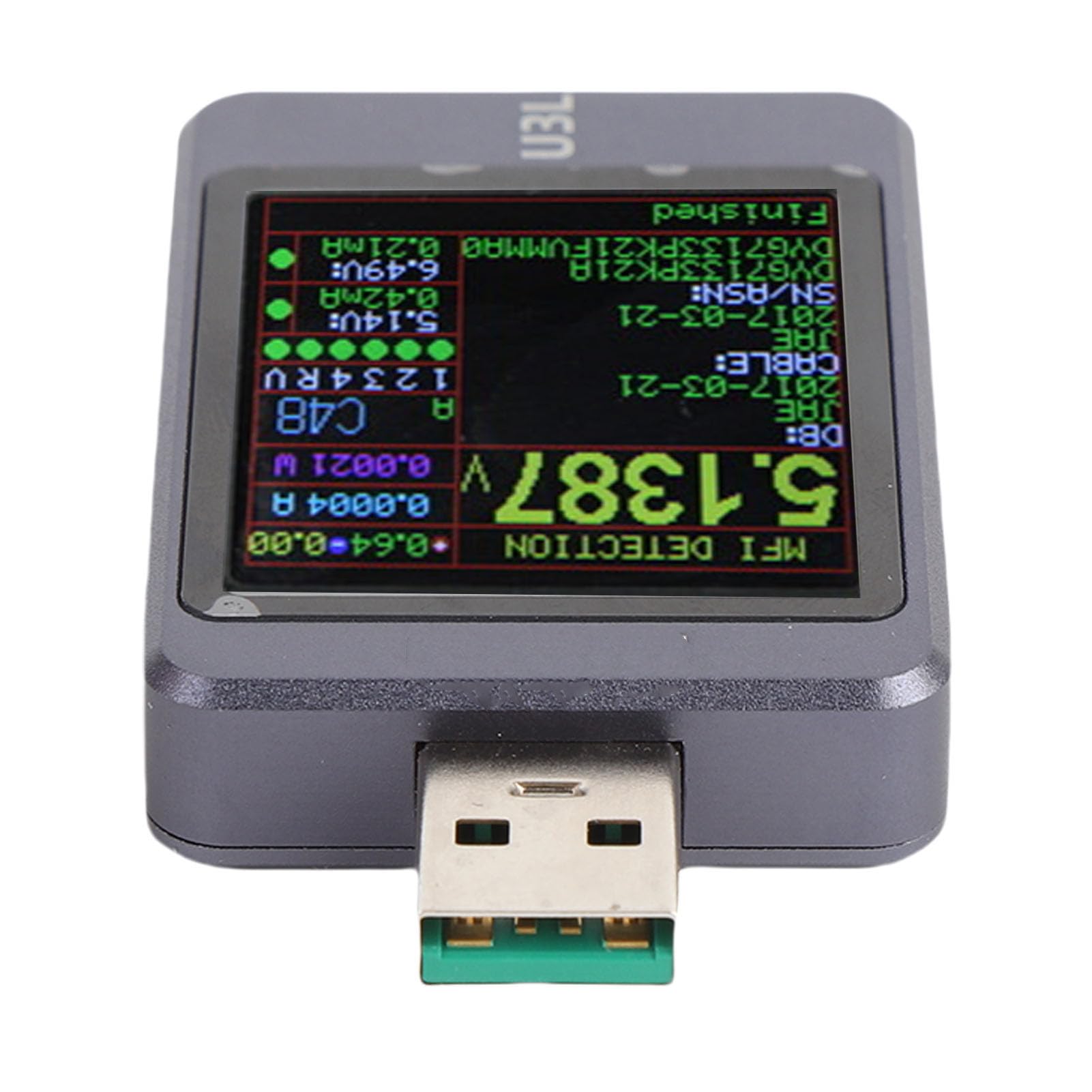 FTVOGUE Tester USB Multimetr Mocy USB ze Stopu Aluminium 1,77 Cala 4 do 28 V 5 A Zakres PD3.1 EPR AVS Tester USB4 do Sprawdzania ładowania Naprawy Laboratoryjne i Użytkownicy Techniczni