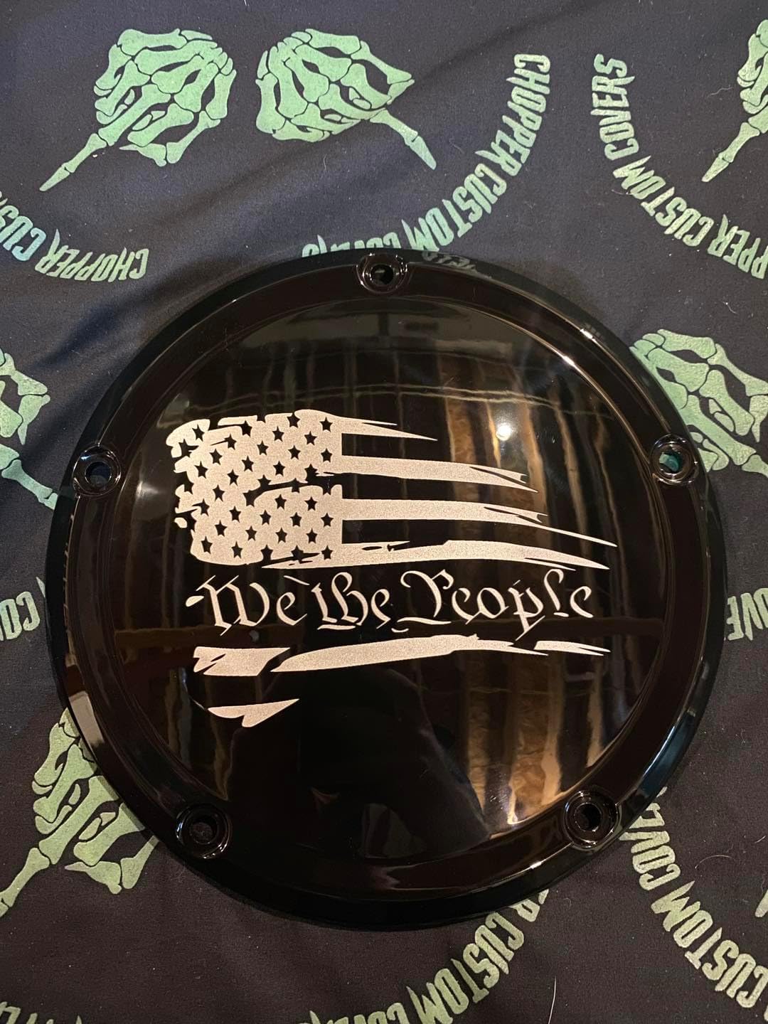 We The People Flag Derby Cover Compatible with Harley 2016-current Touring only