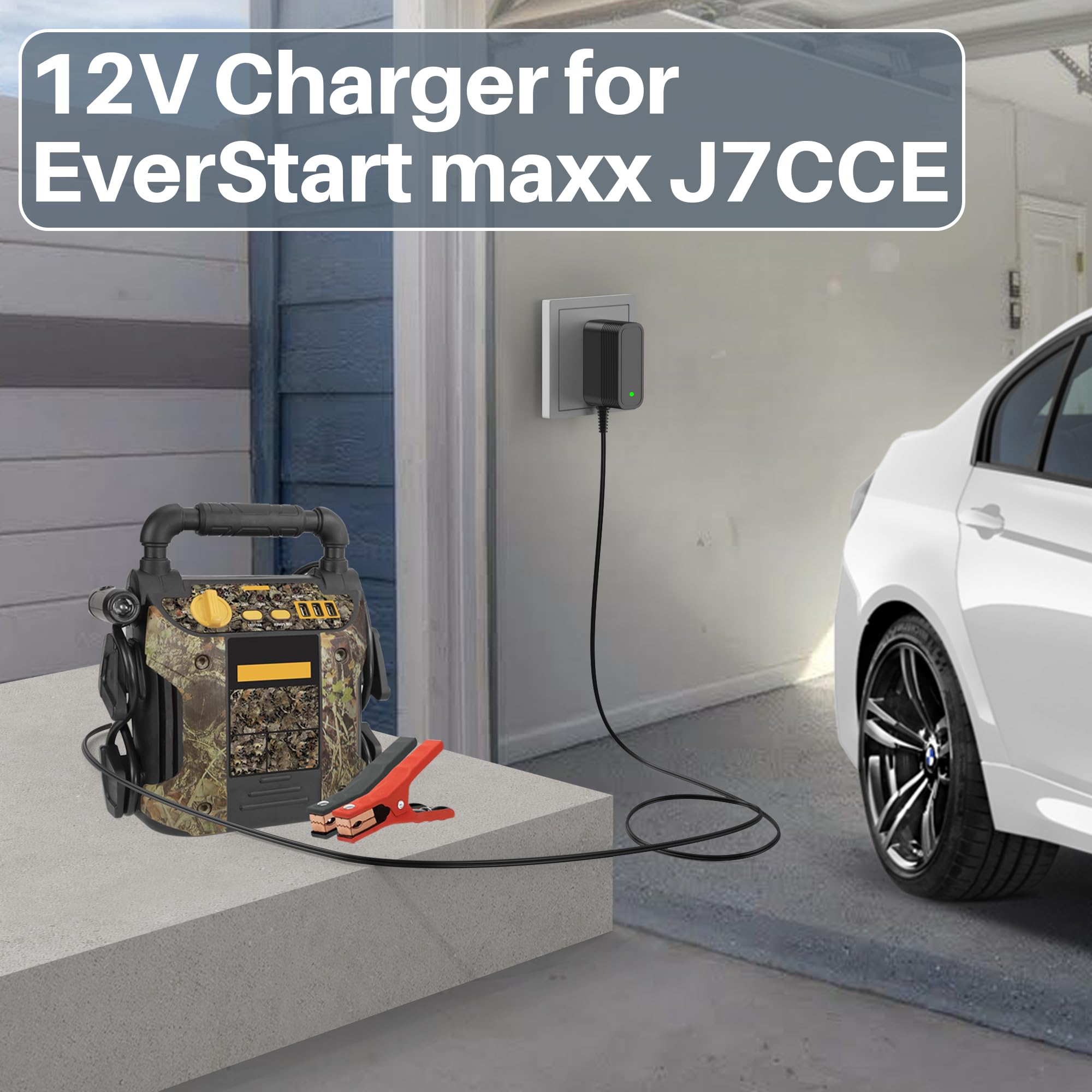 12V DC Power Cord for EverStart Maxx Jump Starter Battery Charger