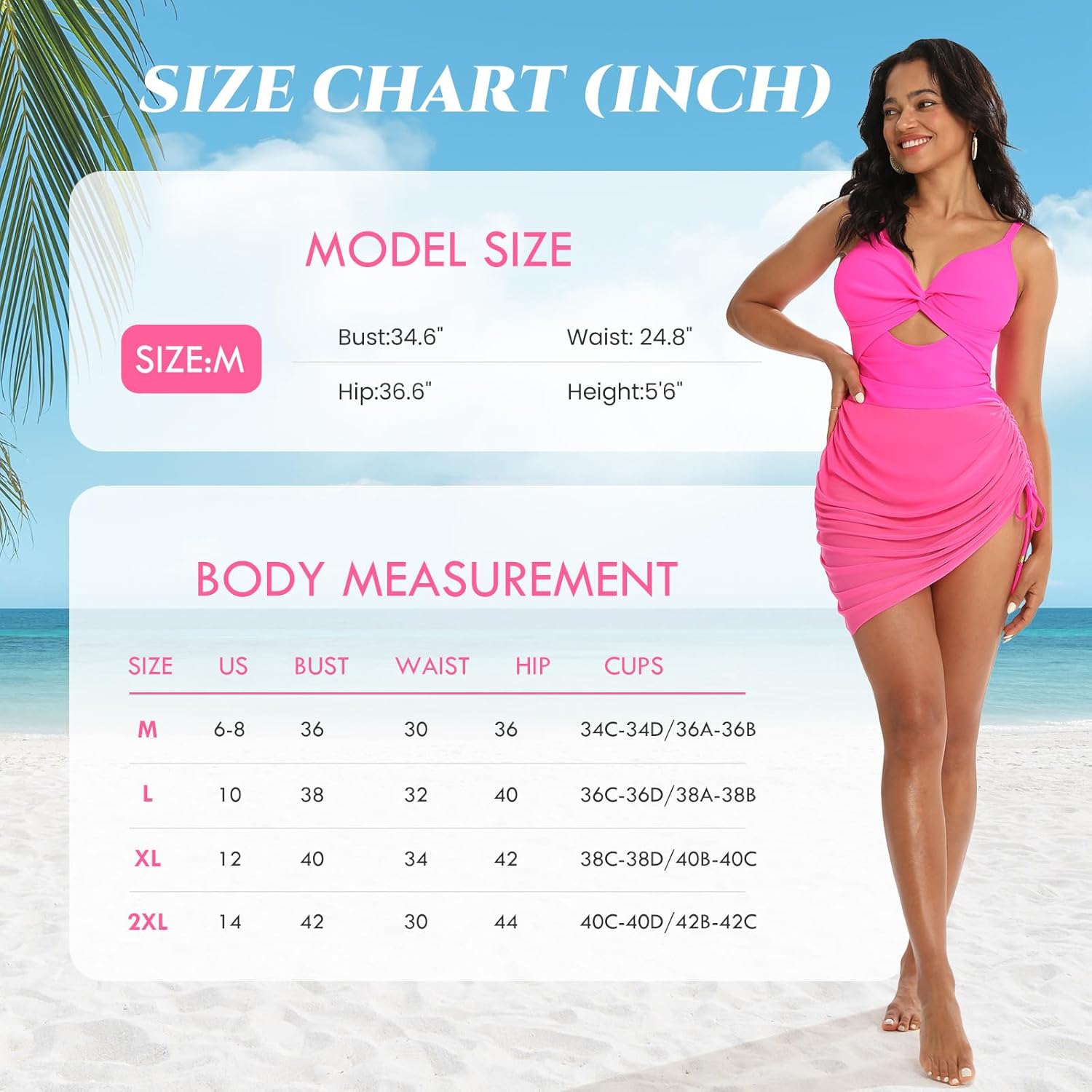 Women's One Piece Swimsuit Tummy Control Swim Dress V Neck Cutout Bathing Suits Wrap Drawstring Sarong Swimwear - Image 6