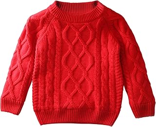 Boys Girls Ugly Christmas Sweater Long Sleeve Xmas Reindeer Sweaters for Holiday Party Uniform Knitted Pullover