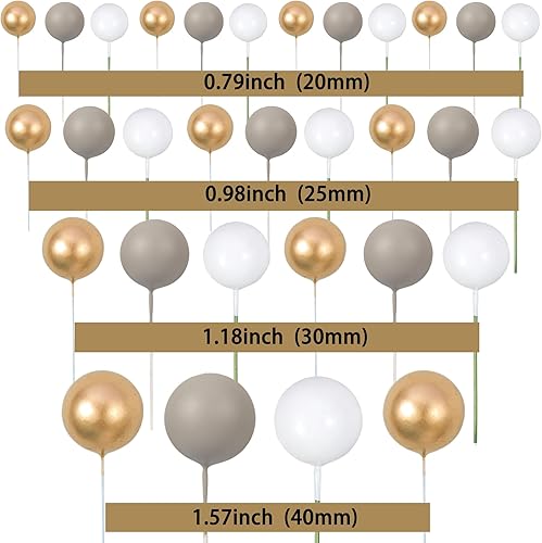 Miniatura 2 de Gyufise 30 piezas de bolas para decoración de tartas, bolas de espuma para tartas, mini globos, decoración de pasteles para bodas, baby shower,
