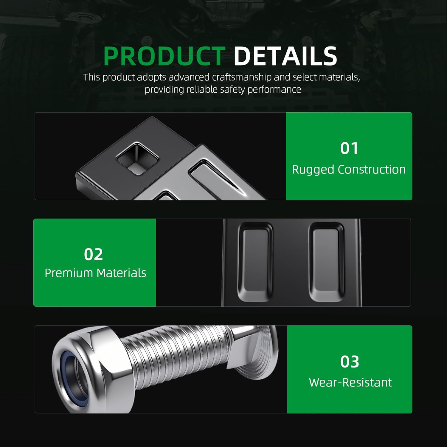 4PCS 3-Point Auger Cutting Edge with Screw Square Hole Fits Heavy Duty Column-Type Hole Digger, Portable Pit Digger, Ground Drill, for Drilling and Installation in Gardens, Agriculture and Industry