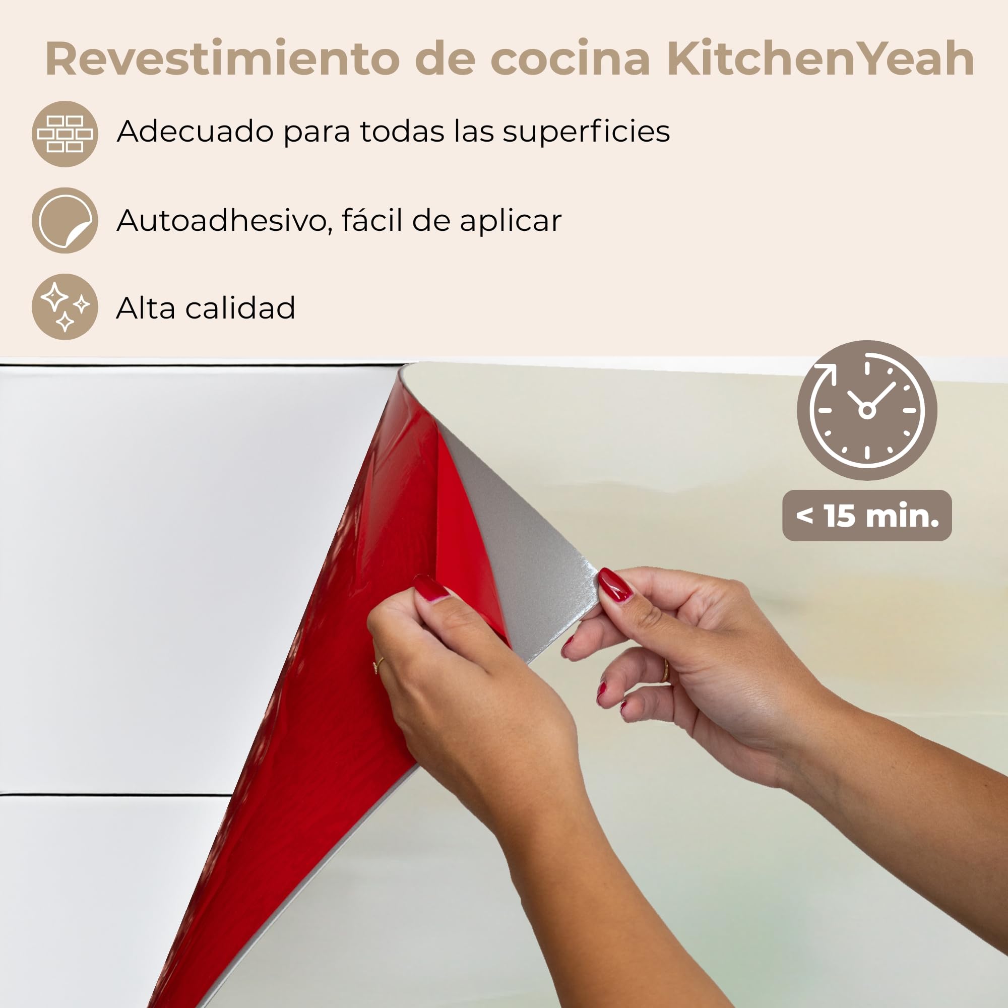 KitchenYeah© Antisalpicaduras Cocina 80x300 cm Adhesivo Salpicadero Protector Salpicaduras Kitchen Abstracto - Arte - Blanco - Verde - Moderno