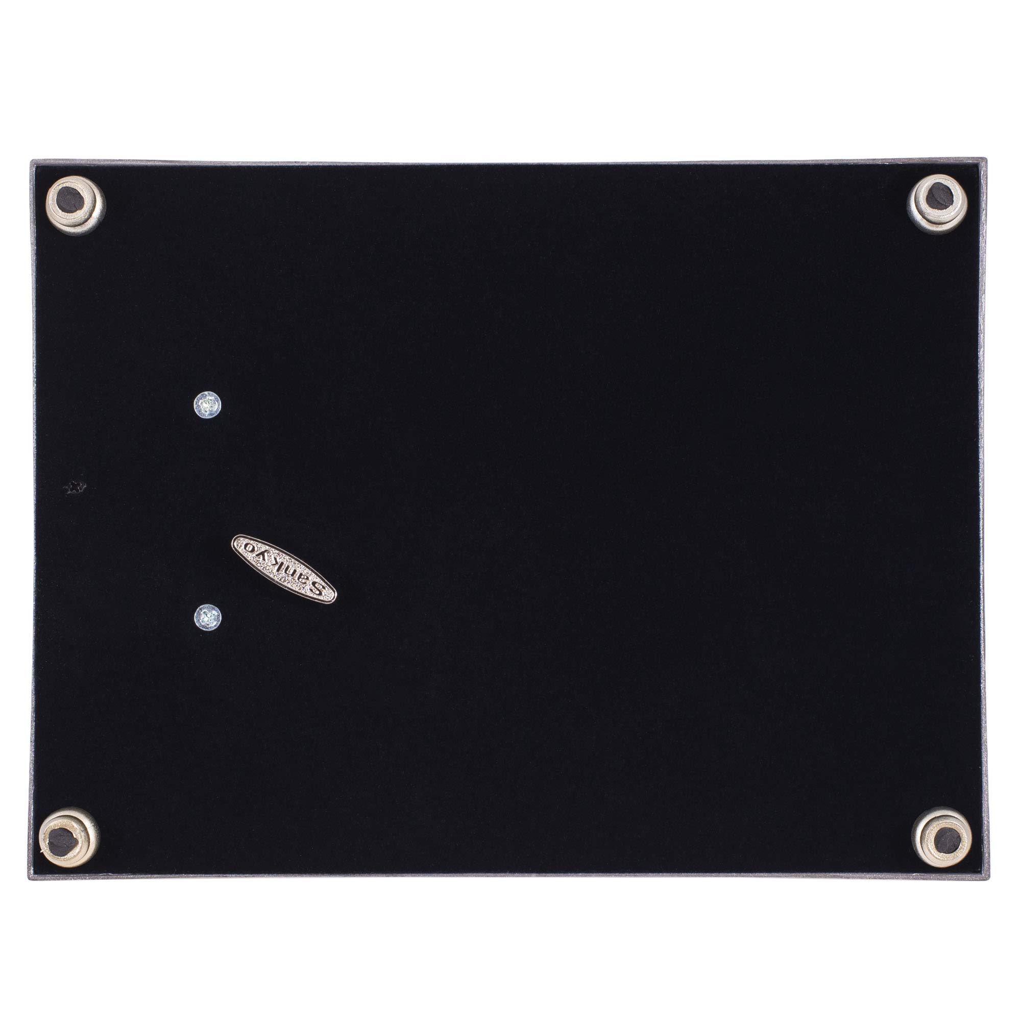 Erstkommunion gebürstetes Silber Finish Edelsteinbesetztes Deckel Jewelry Musik Box spielt Tune Ave Maria