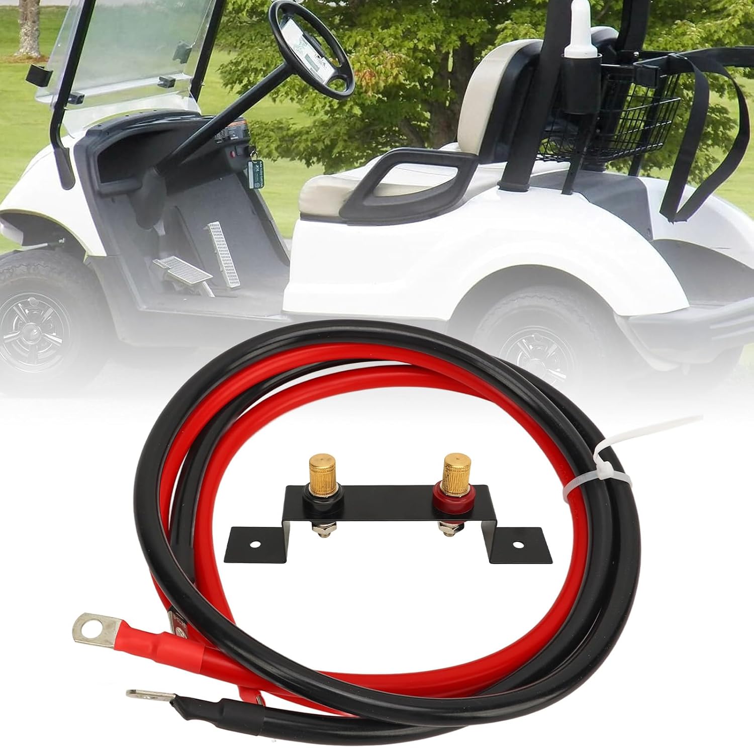 Remote Battery Jump Post sealed Battery Terminals Relocation Kit with Premium Copper Cables for X3 UTV ATV Car Truck RV Tractor Boat Marine Applications (6awg)