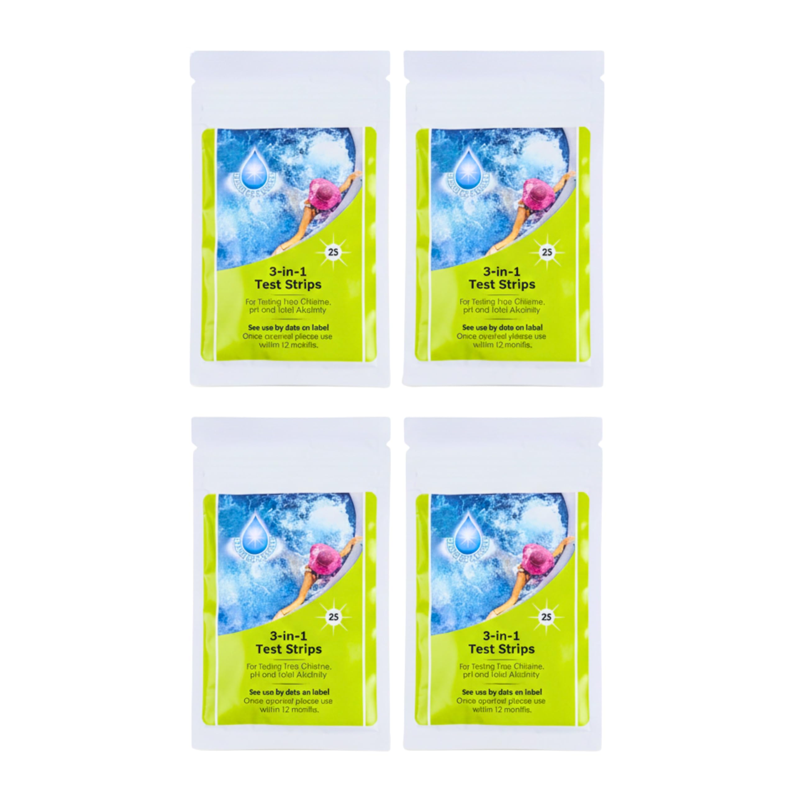 Hot Tub Test Strips, 100 Strips for Hot Tubs, Spa, Pool Water Testing Kit Accurate 3 in 1 Quick Dip Tester 3 in 1 for pH,Total Alkalinity,Free Chlorine and Bromine