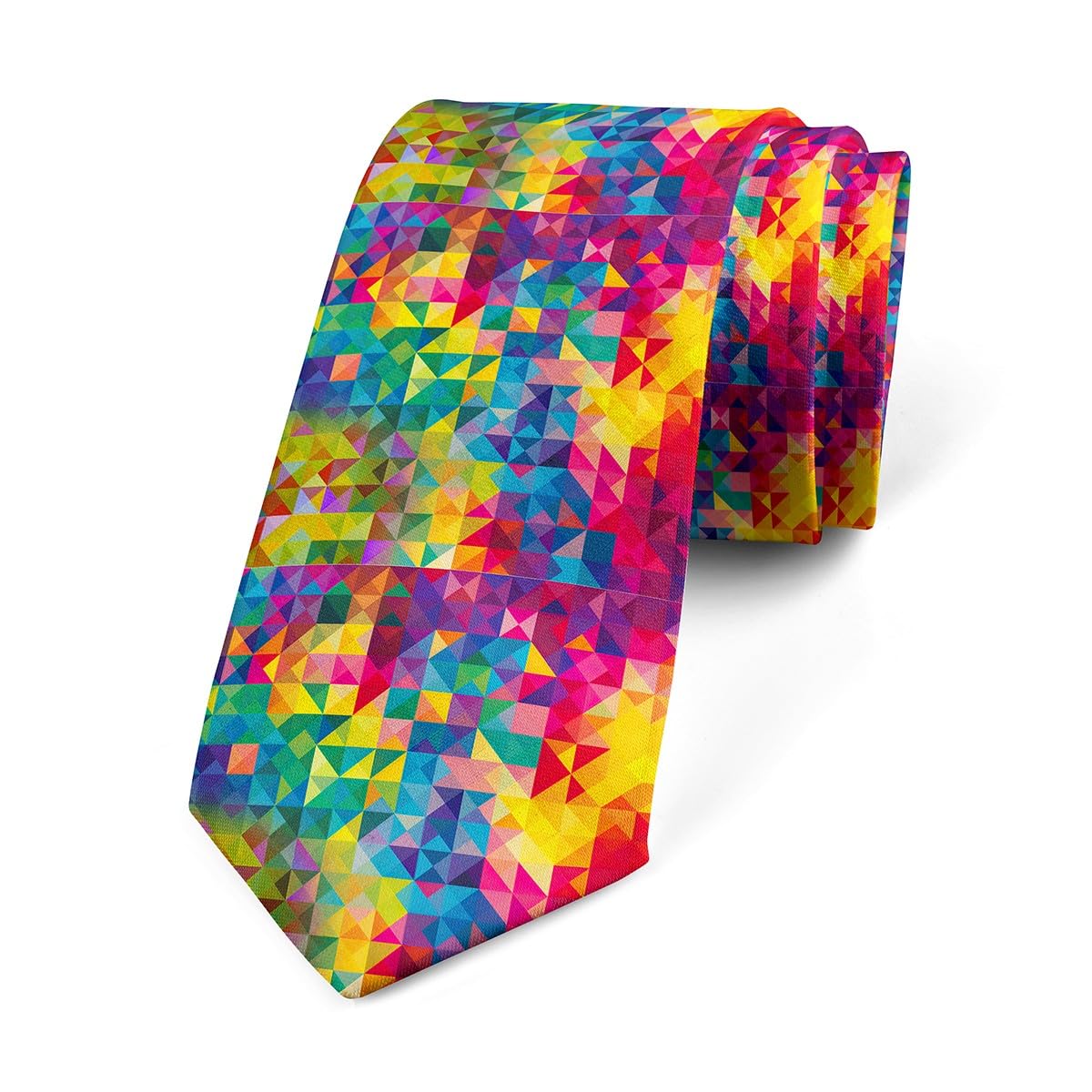 Bhhjkk Unisex Green Animal Fur Print Ties For Men,Wildlife Safari Mens Tie,African Patchwork Neckties For Men,Aesthetics Tiger Tie