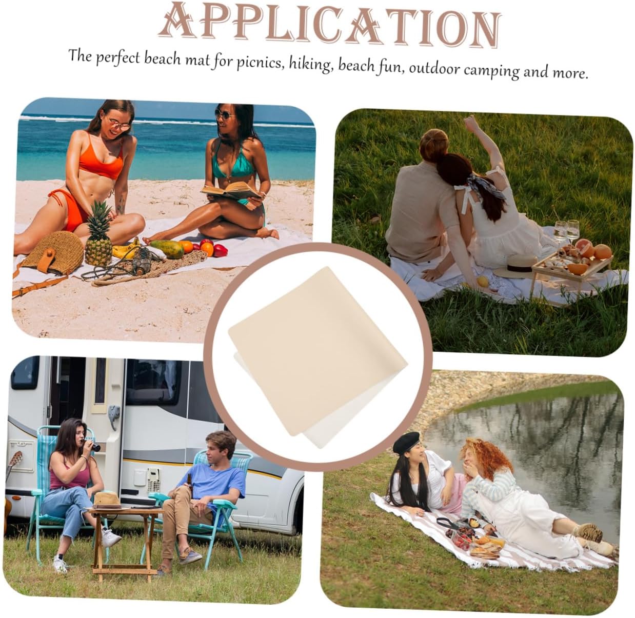 COLLBATH Multipurpose Camping Table Mat Pu Tableware Place Mat Outdoor Picnic Table Cover