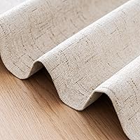 Vista 295 de H.VERSAILTEX Cortinas 100% opacas con aislamiento térmico, texturizadas, de lino, con bloqueo completo de calor y luz, para sala de estar y Negro