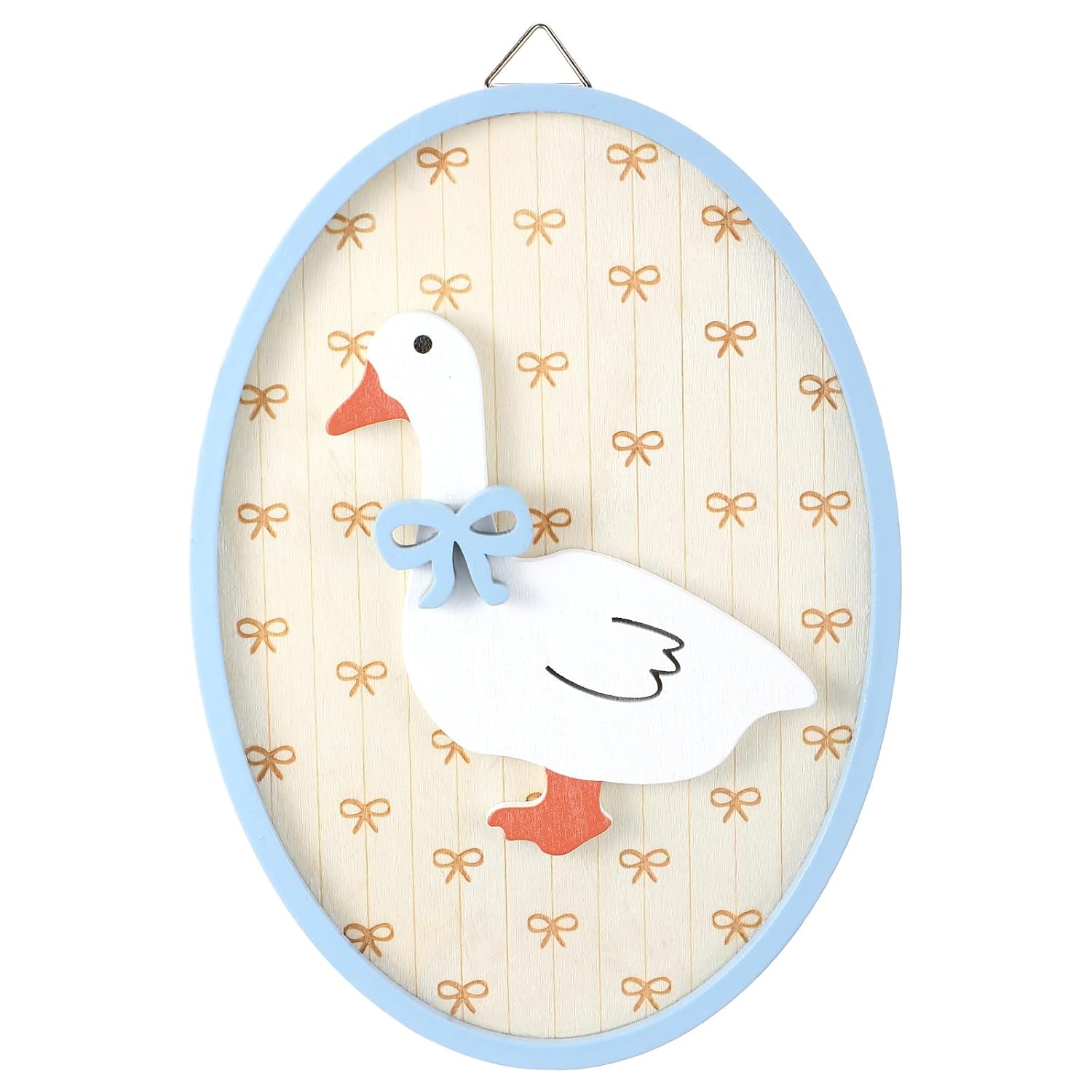 Mifoci Pink Silly Goose Nursery Wall Decor One Silly Goose Oval Wall Art 7inch Wooden Cute Geese Birthday Decoration Gender Reveal Party Favors for Boy Girls Coquette Nursery Room Decoration