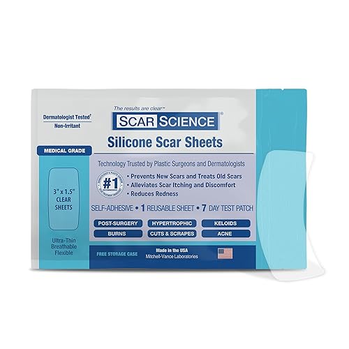 Miniatura 10 de Hojas de silicona de grado médico – Cinta de silicona reutilizable resistente al agua de 7 pulgadas para cicatrices – Cinta transparente