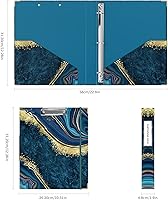 Vista 18 de Ospelelf Mini 3 Ring Binder, 2 Inch, Cute Pink Marble Binder for 5.5" x 8.5" with 5 Tab Dividers, File Folder Labels and Low Profile Clipboards