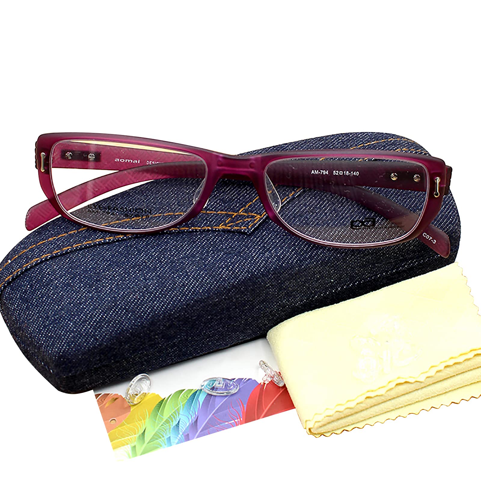Okulary do czytania, unisex, niespolaryzowane, gratis woreczek na okulary, przezroczyste soczewki, komfortowe, prostokątne, okulary antyrefleksyjne dla kobiet i mężczyzn +1,5 dioptrii (+2,5)