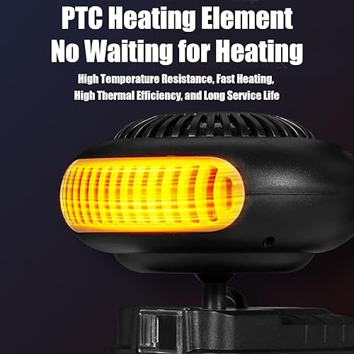 Miniatura 4 de Calentador a pilas, calentador a batería con calentamiento rápido y desempañado inalámbrico, portátil y silencioso para campamento, automóvil,