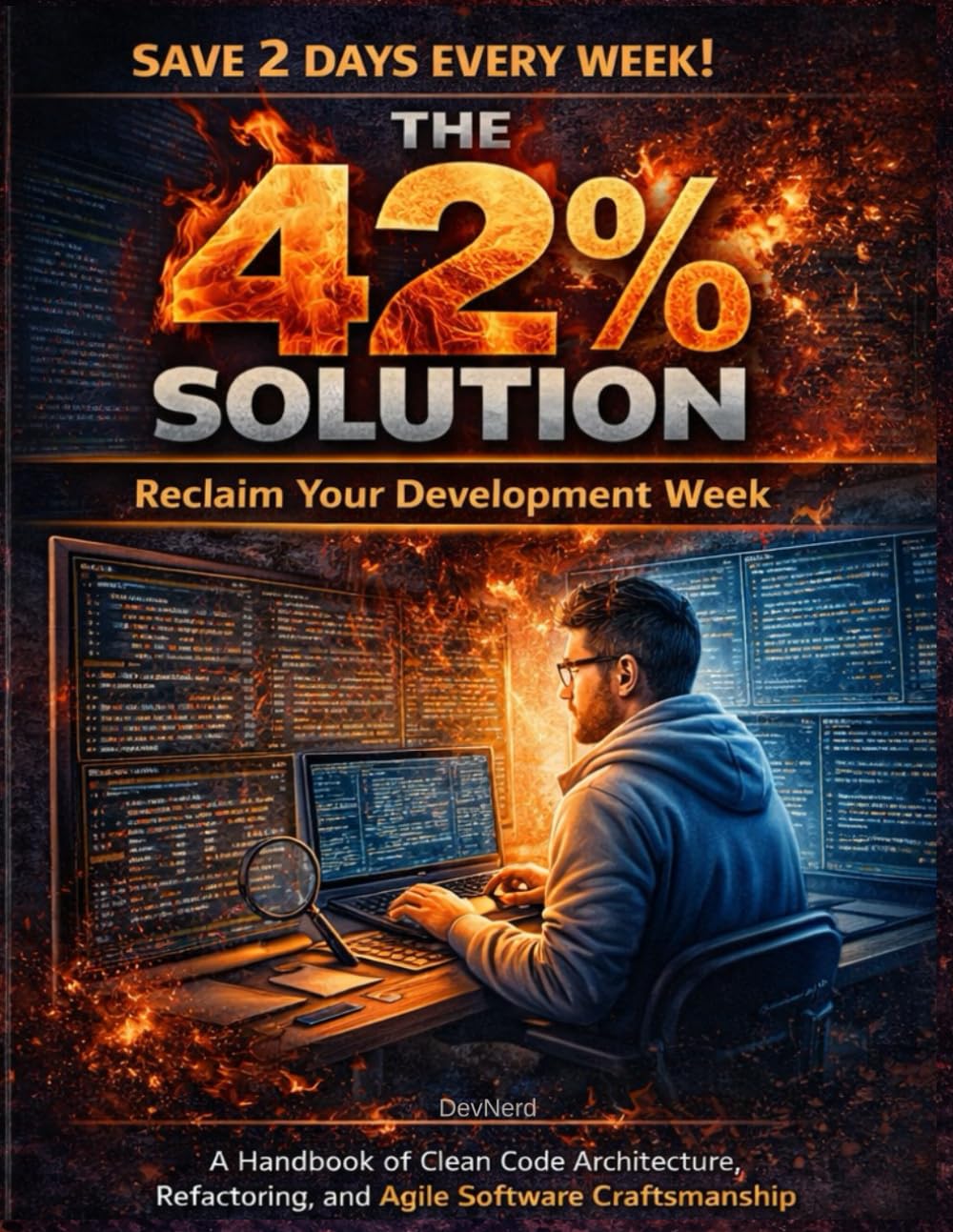 The 42% Solution: Reclaim Your Development Week: A Handbook of Clean Code Architecture, Refactoring, and Agile Software Craftsmanship (Pro Developer ... Git, software engineering, and DevOps.)