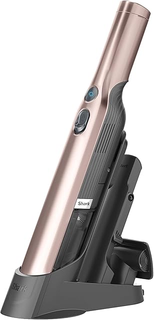 Shark WV201RGBRN WANDVAC Cordless Hand Vac, Lightweight and Portable at 1.4 lbs. with Powerful Suction, Charging Dock, One-Touch Empty for Car & Home, Rose Gold