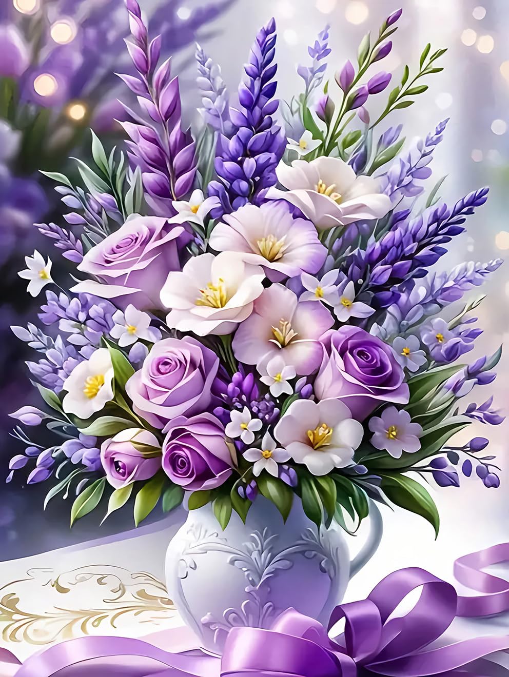 dpidea diamond painting fleurs 5d