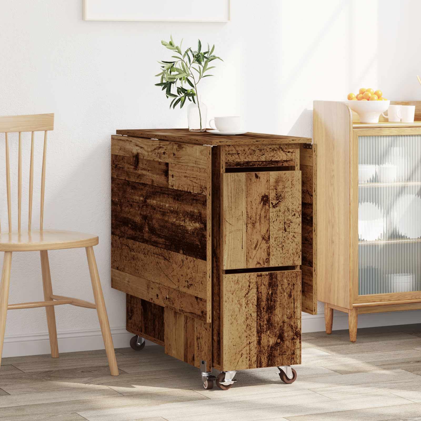 Mesa de comedor de madera de 140 x 80 x 77 cm, rectangular, extensible, con espacio de almacenamiento y diseño antiinclinación, para cocina, salón, comedor, multifuncional, moderno, ahorra
