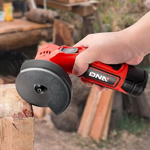 Miniatura 7 de DNA MOTORING TOOLS-00171 - Amoladora angular inalámbrica de 12 V, velocidad variable con botón de bloqueo de husillo para corte en seco, molienda