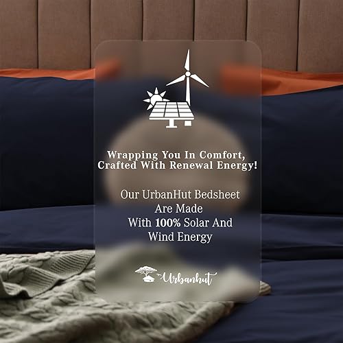 Miniatura 8 de URBANHUT Juego de sábanas de 100 % algodón King (4 piezas), 700 hilos, sábanas de lujo suaves para cama de tamaño King, sábanas de hotel de tejido