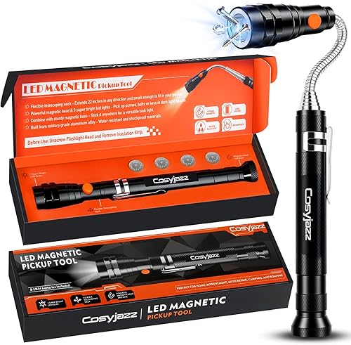 Magnetic Pickup Tool, Cosyjazz Magnetic Flashlight - Tech Gifts For Husband