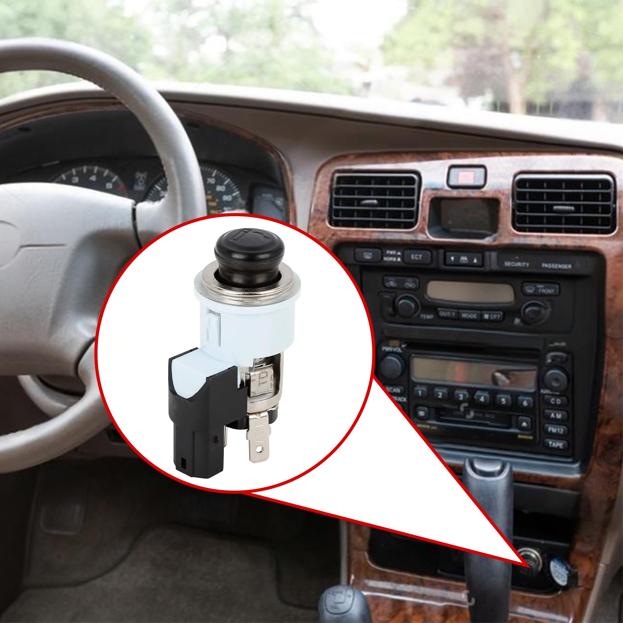 1997 toyota 4runner cigarette lighter replacement Cigarette Lighter Socket Plug Assembly 12V 120W for Toyota 4Runner  1992-2002 for Toyota Tacoma 1995-2004 Relace 85500-53010 1Pcs, Pigtails &  Sockets