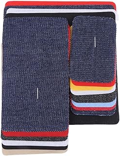 Iron en Parches 18 Piezas Kit de Reparación de Colores Variados de Plancha para Ropa de Bricolaje Trabaja Reparando y Decorando Camisas Faldas Apliques de Tela y Parche