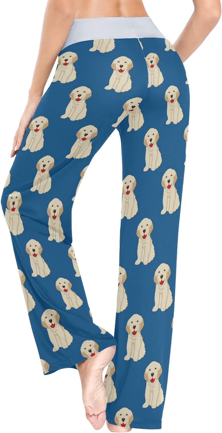 Women Pajama Pants Sleepwear Comfy Casual Palazzo Lounge Pants Wide Leg - Image 5