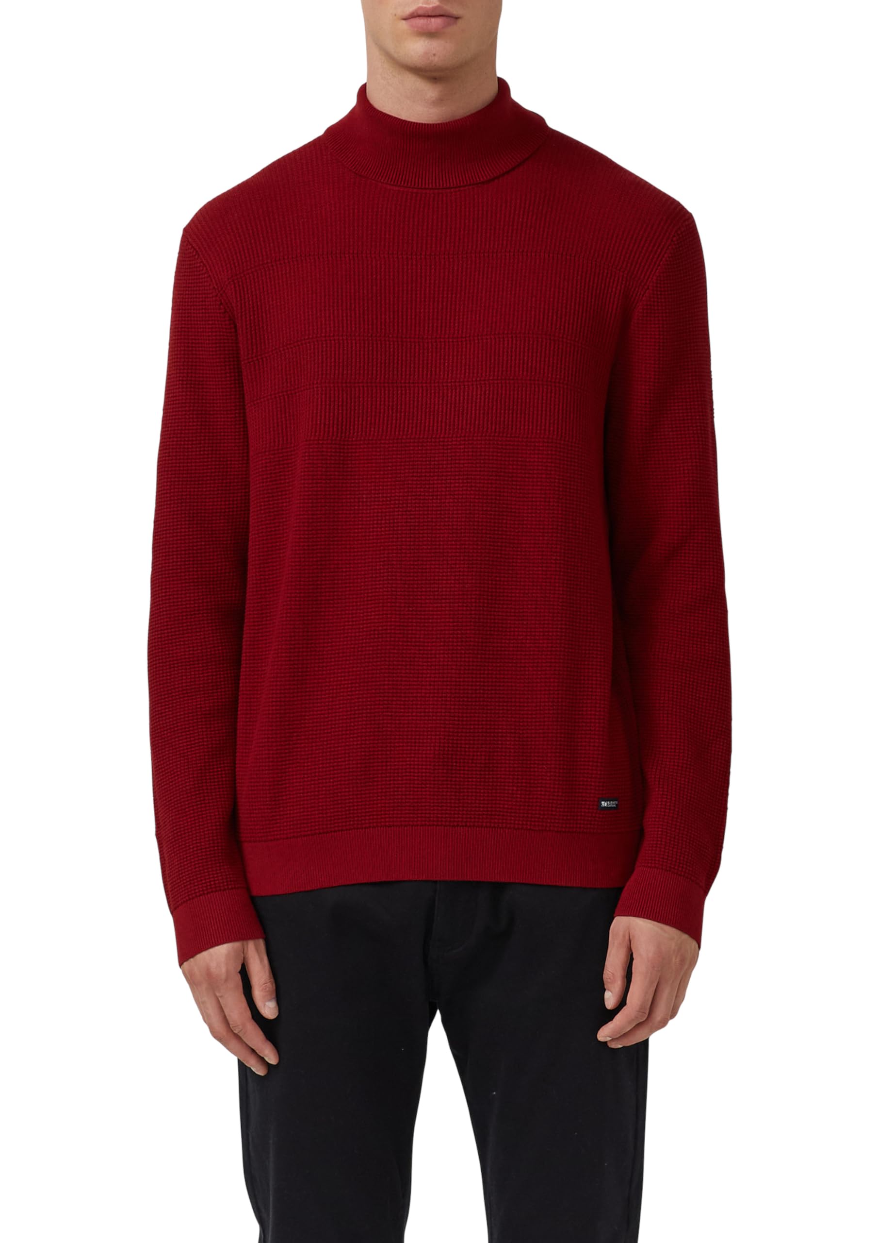 s.Oliver Strukturmix-Pullover aus Reiner Baumwolle mit Rollkragen