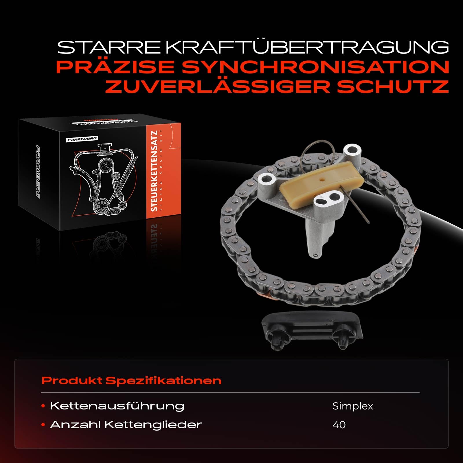 Frankberg 3-teilig Steuerkettensatz Kompatibel mit C4 LA C4 Grand Picasso I UA C4 I LC C4 II B7 C4 Picasso I MPV UD C5 I DC C5 I Break DE C5 II RC Replace# 8653755