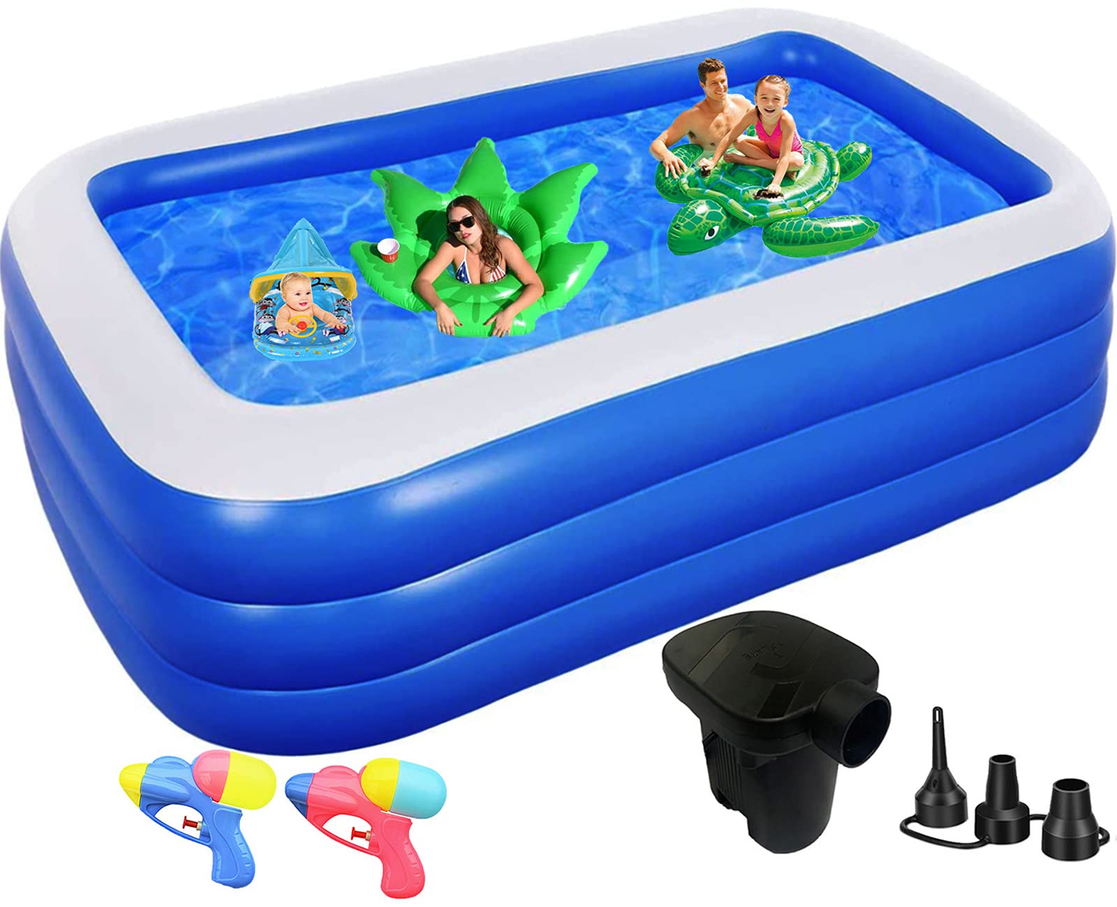Buy Elefama Inflatable Pool with Pump for Family ,Inflatable Swimming