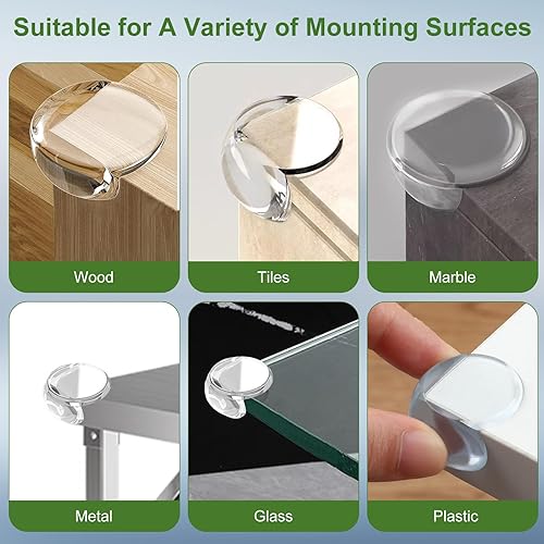 Miniatura 6 de Paquete de 36 protectores de esquina para bebé, protectores de esquina de mesa para bebés, protectores de esquina transparentes para muebles,