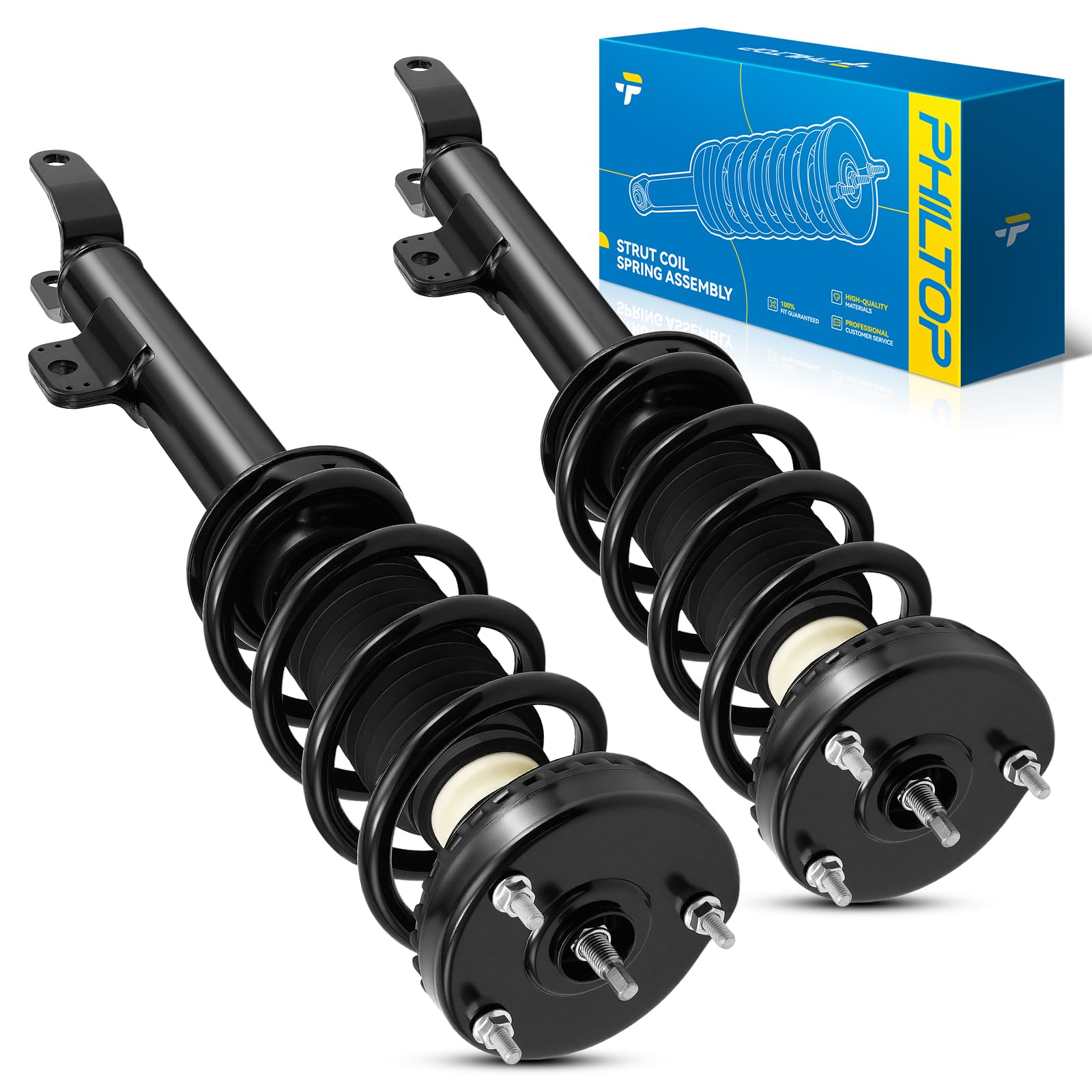 PHILTOP Front Complete Struts w/Coil Spring for 300,Challenger,Charger 2pcs