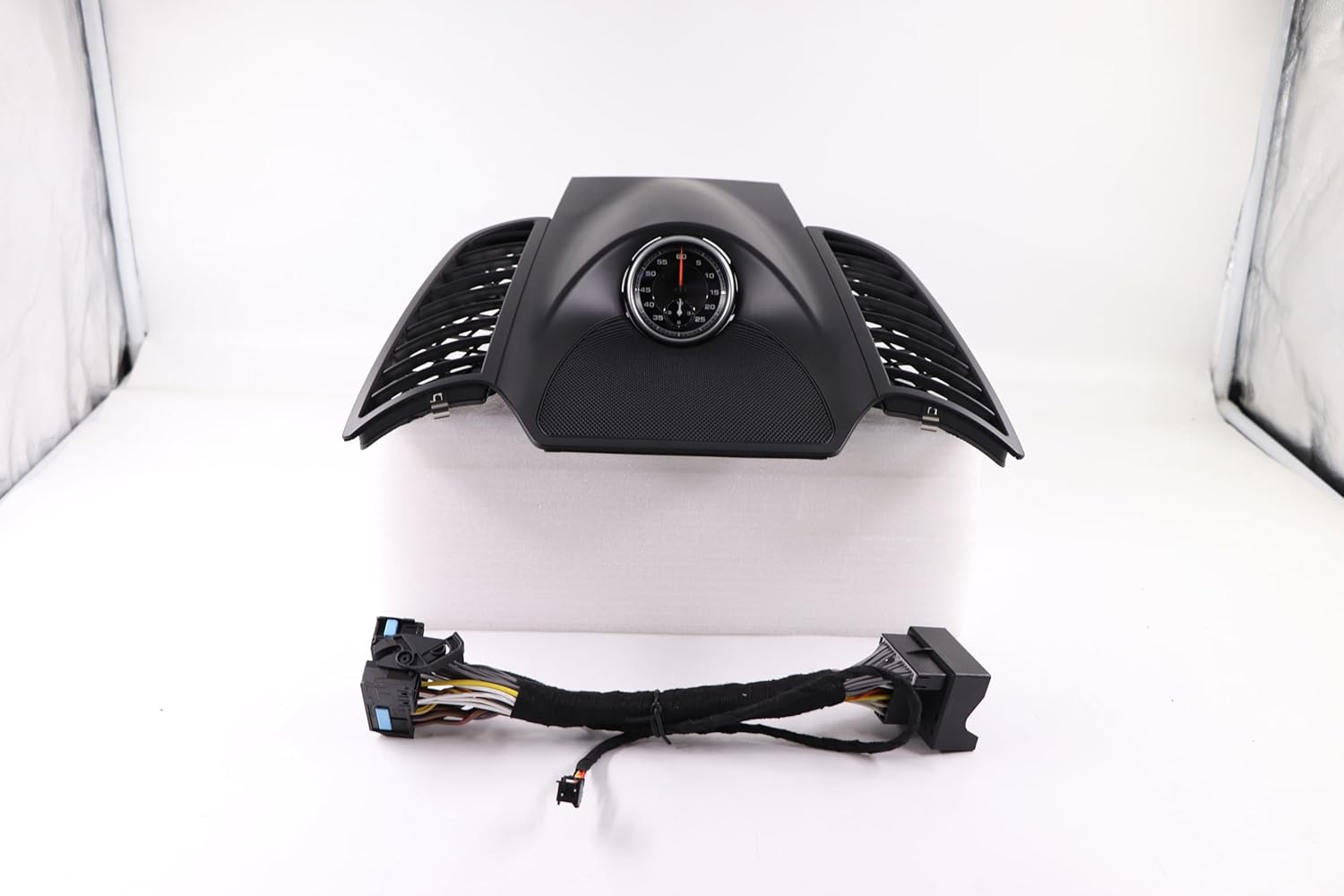 Car Clock Replacement dial Compatible with Porsche Cayenne 2011-2017 Car Sport Chrono Stopwatch Mounted Dashboard Instrument Panel (Black Cover & Black Stopwatch)