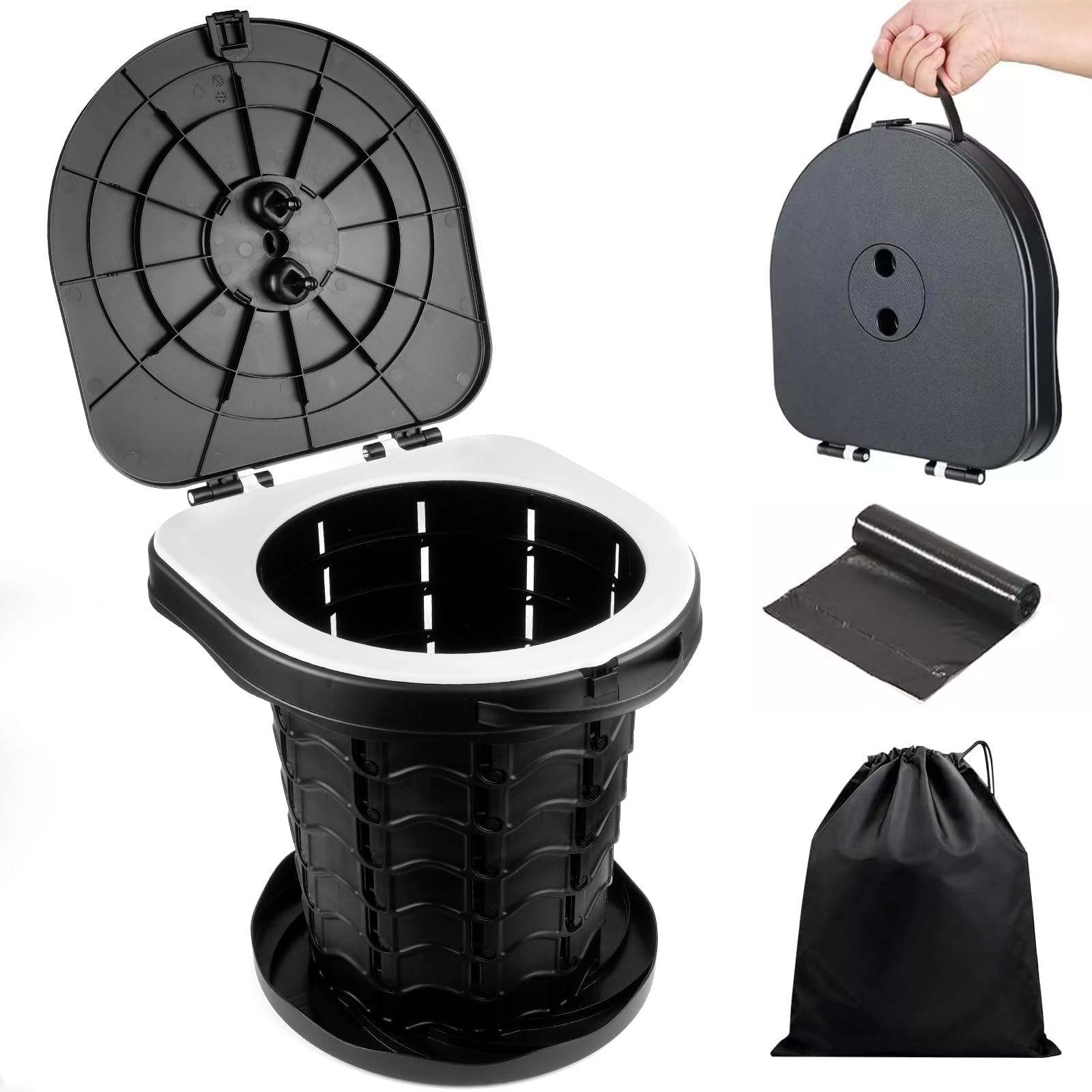 YSWOVUO Faltbare Campingtoilette