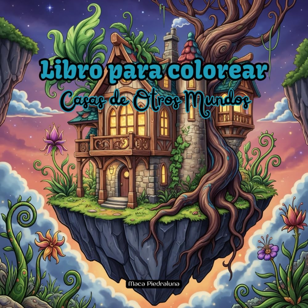 Casas de Otros Mundos: Libro para Colorear de Hogares Fantásticos para Adultos. Relajación y arte.